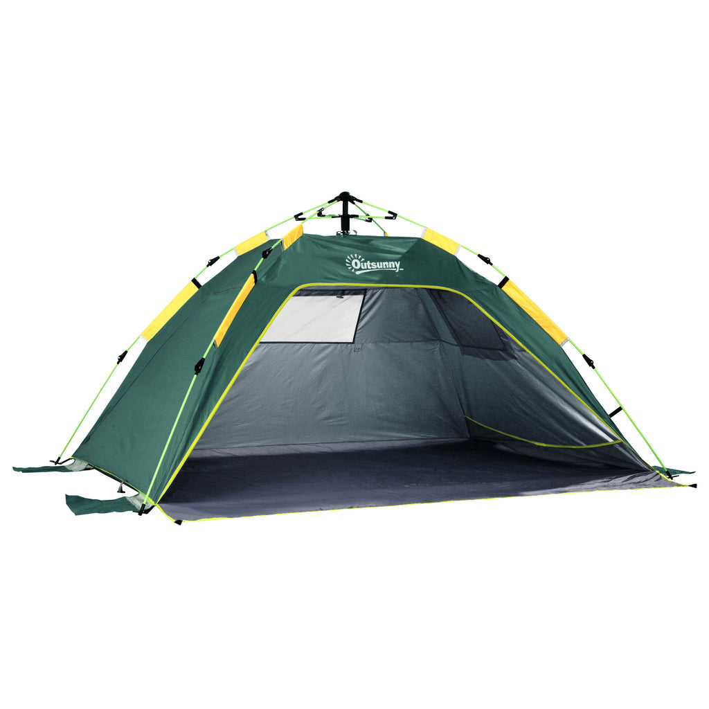DodiOnline Beach Tent for 1-2 Person Pop-up Design with 2 Mesh Windows & 2 Doors Dark Green
