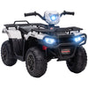 DodiOnline 12V Kids Quad Bike with Forward, Reverse Functions, Ride-On ATV w/ Music, LED, Headlights, for Ages 3-5 Years - White