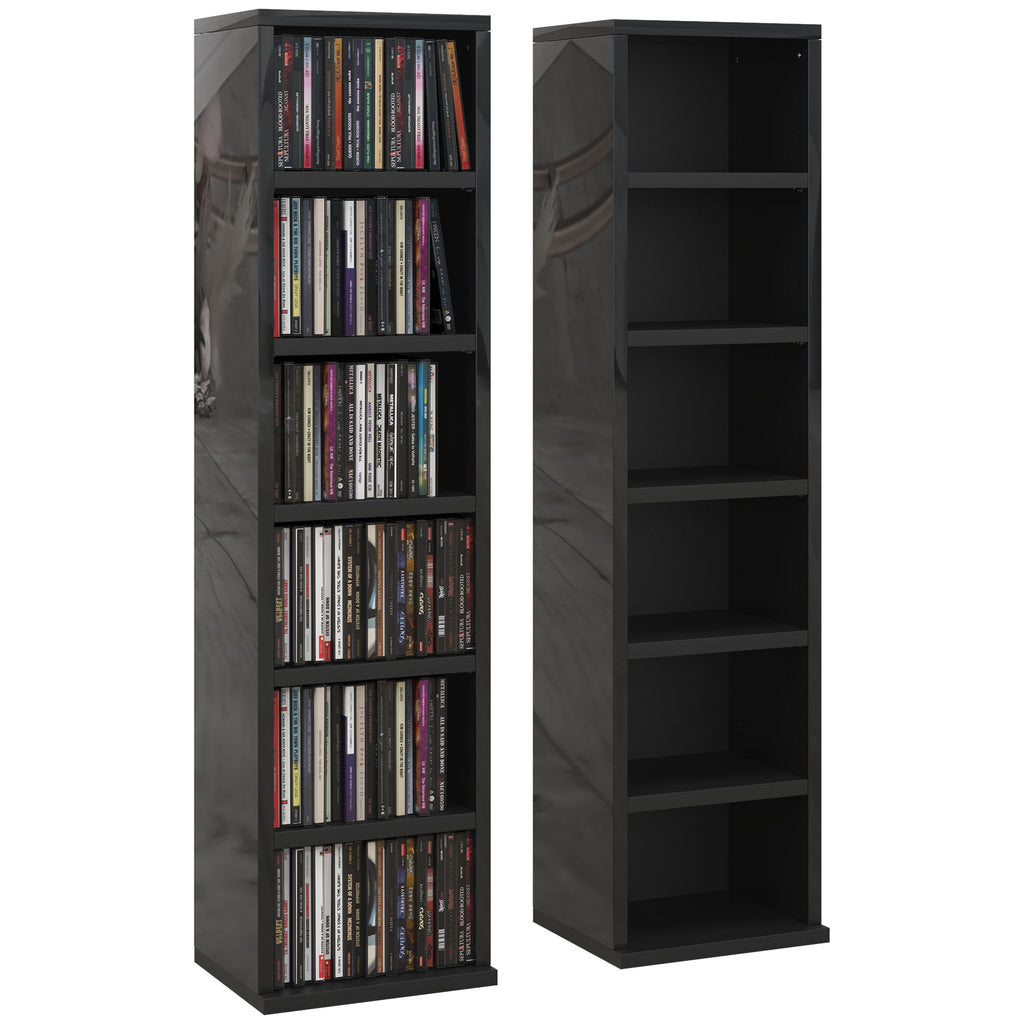 DodiOnline Set of Two 102 CD Storage Units - High Gloss Black