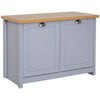 DodiOnline Shoe Cabinet, 2 Doors Shoe Cupboard, Entryway Shoe Bench with Shelf, Storage Organiser for Hallway, Bathroom, Grey