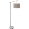 DodiOnline Metal Frame Floor Lamp with 350° Rotating Lampshade, for Living Room and Bedroom, LED Bulb Included, Grey