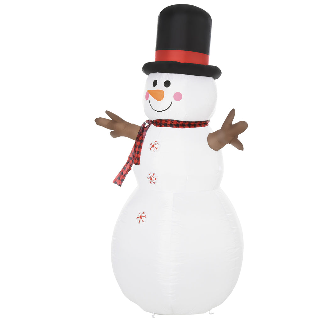DodiOnline 6ft Giant Inflatable Snowman Christmas Decoration w/ LED Lights Accessories Cute Family Fun Seasonal Outdoor Indoor