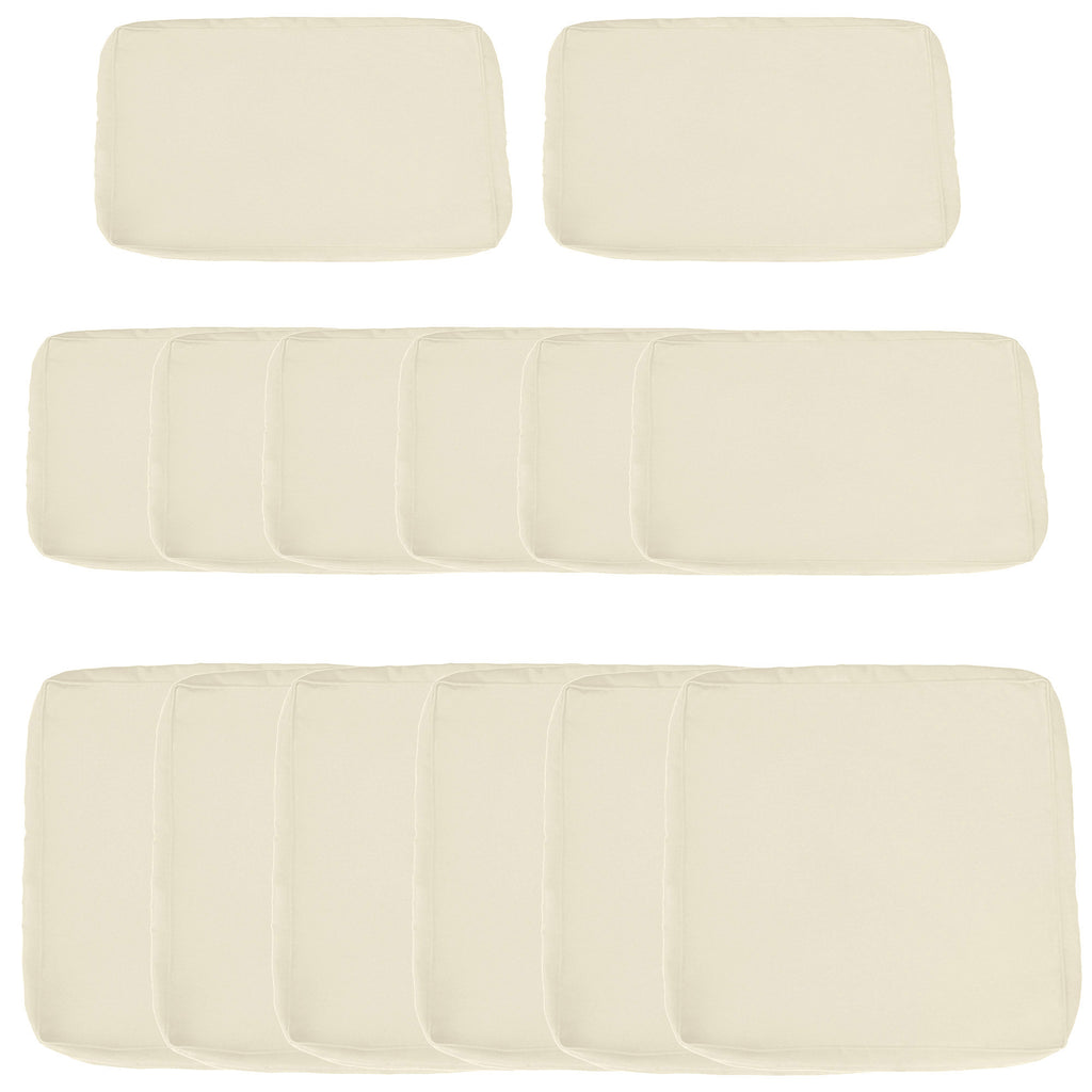 DodiOnline Garden Rattan Sofa Cushion Polyester Cover Replacement Outdoor- No Cushion Included Beige