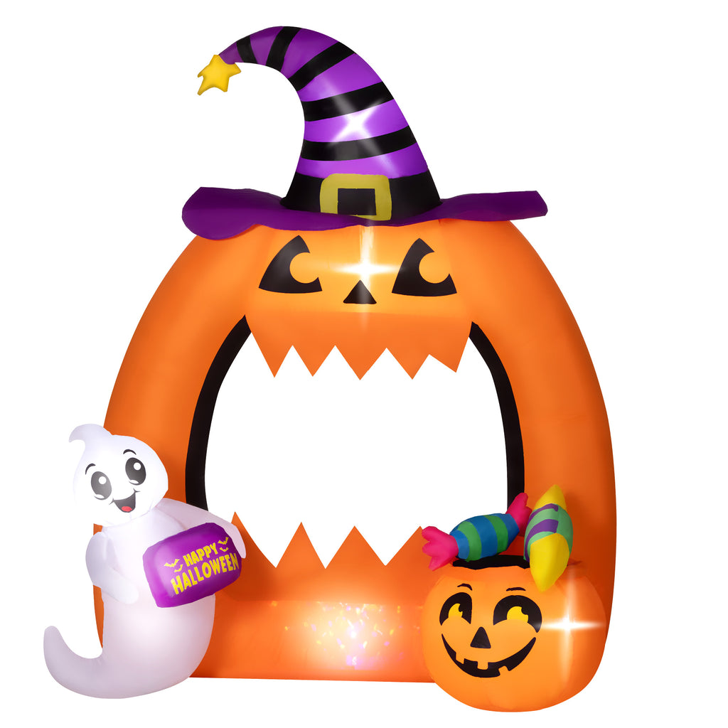 DodiOnline 4.9ft Inflatable Pumpkin Archway Halloween Decoration