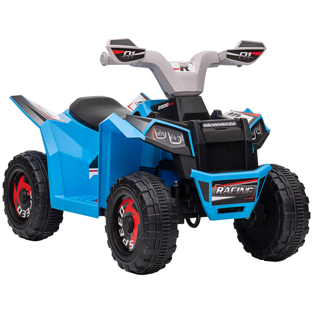 DodiOnline 6V Quad Bike with Wear-Resistant Wheels, Forward Backward Function, for Ages 18-36 Months, Blue