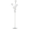 DodiOnline Crystal Floor Lamps for Living Room Bedroom with 5 Light, Modern Upright Standing Lamp, 34x25x156cm, Silver