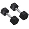 DodiOnline 2x4kg Rubber Dumbbell Sports Hex Weights Sets Home Gym Fitness Hexagonal Dumbbells Kit Weight Lifting Exercise