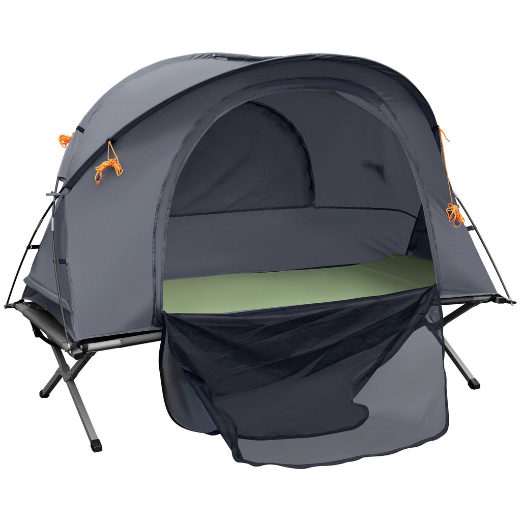 DodiOnline Folding Camping Tent Cot, Portable Tent Shelter Combo with Self-Inflating Air Mattress Carry Bag for 1 Person