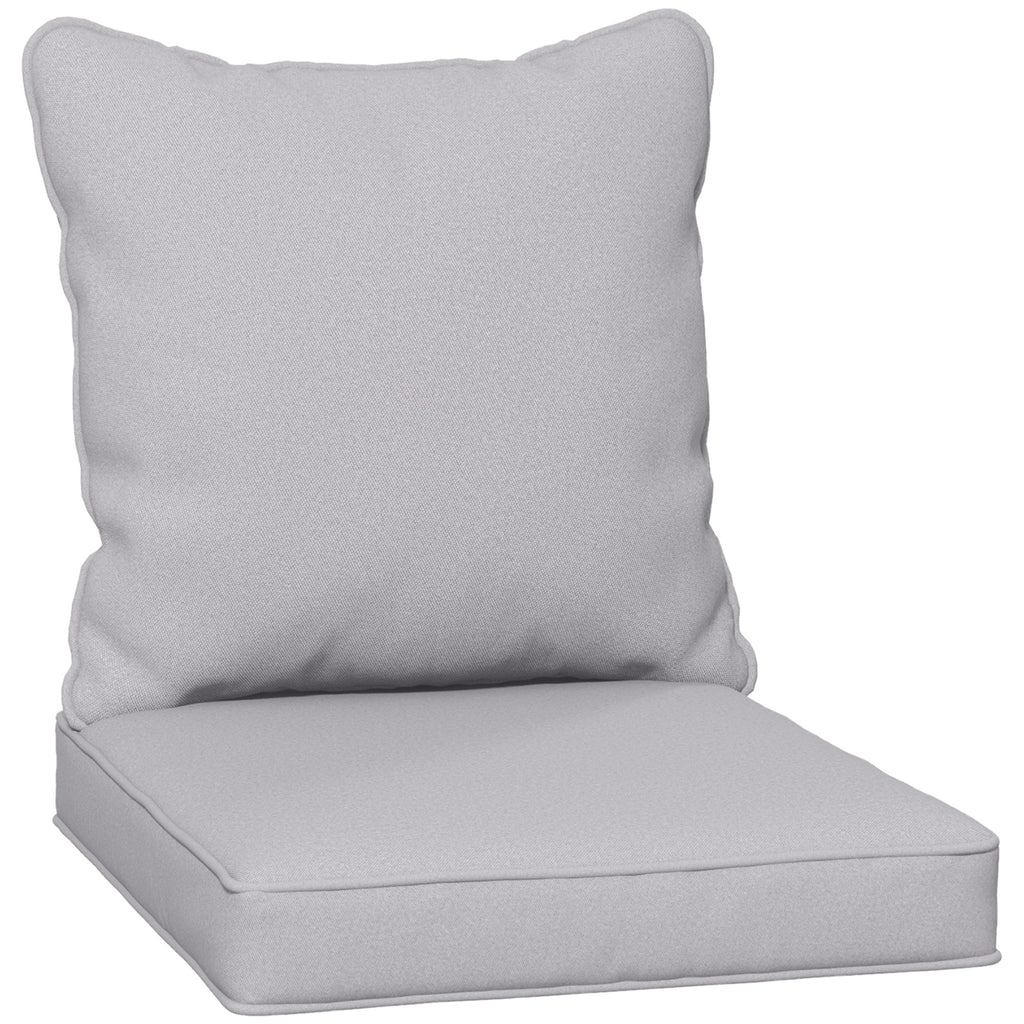 DodiOnline Seat and Back Padded Cushion Set - Light Grey