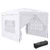 DodiOnline 3 x 3m Pop Up Gazebo, Wedding Party Canopy Tent Marquee with Carry Bag and Windows, White