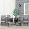 DodiOnline 8-Seater Rattan Furniture Set Wicker Weave Patio Dining Table Seat