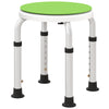 DodiOnline 360° Swivel Shower Chair, Height Adjustable Aluminium Shower Stool with Non-Slip Feet for Disabled, Elderly, Green
