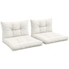 DodiOnline 2-Piece Seat Cushions Back Pillows Replacement, Patio Chair Cushions Set for Indoor Outdoor, White