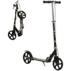 DodiOnline Kids Foldable Kick Scooter w/ Adjustable Height, Break, Big Wheels, for Ages 7-14 Years - Black