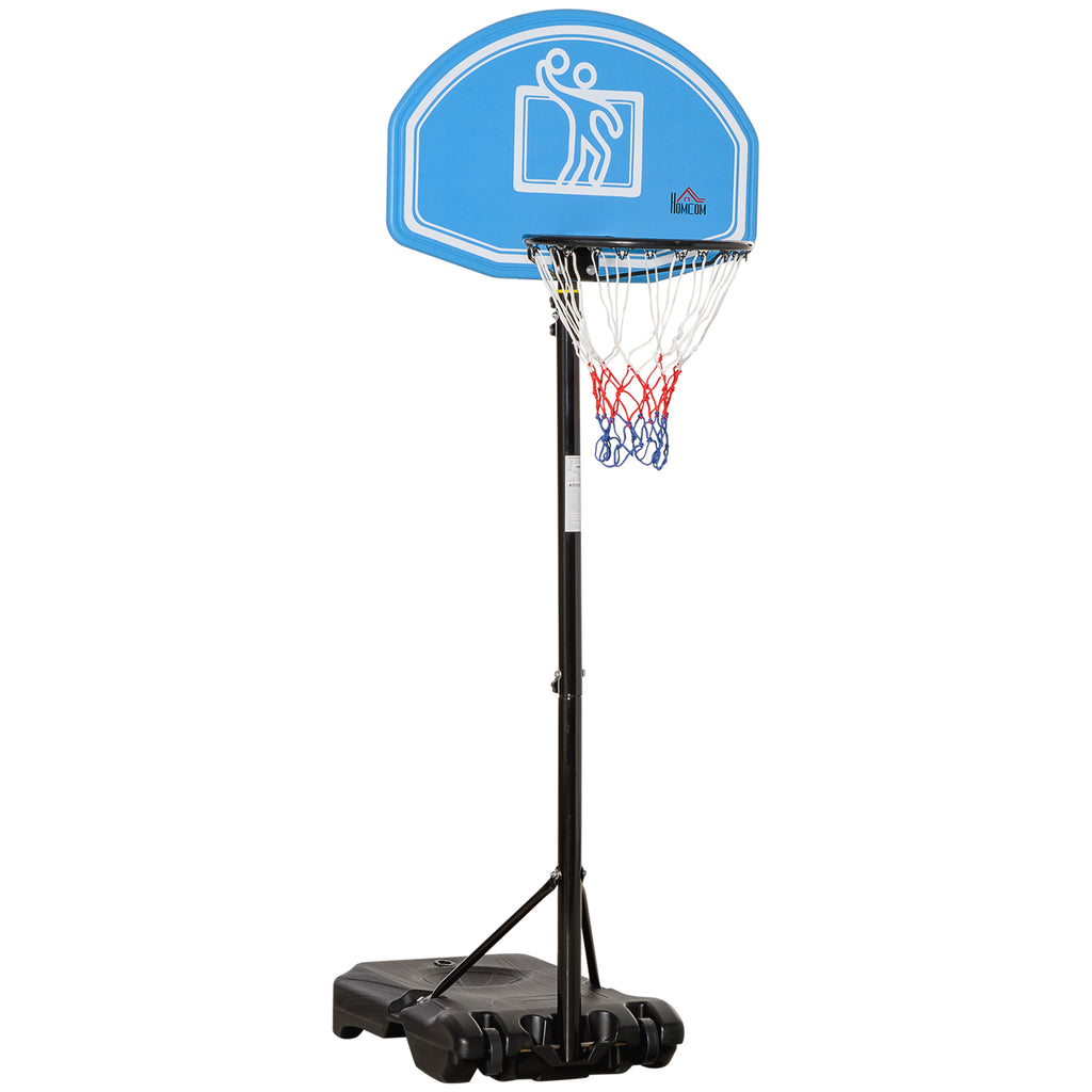 DodiOnline Adjustable Basketball Hoop and Stand, with Wheels and Weight Base, Blue