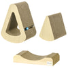 PawHut Cat Scratcher with Catnip, Toy Ball, for Indoor Cats - Sand Brown