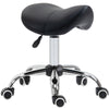 DodiOnline Cosmetic Stool 360° Rotate Height Adjustable Salon Massage Spa Chair Hydraulic Rolling Faux Leather Saddle Stool Mobility, Black