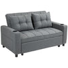 DodiOnline Two-Seater Pull-Out Sofa Bed - Charcoal Grey