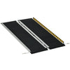 DodiOnline Wheelchair Ramp, 122L x 73Wcm, 272KG Capacity, Folding Aluminium Threshold Ramp with Non-Skid Surface, Transition Plates Above and Below for Home, Steps, Stairs, Curbs, Doorways