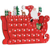 DodiOnline 24-Drawer Reusable Santa Sleigh Christmas Advent Calendar