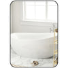 DodiOnline 70 x 50cm Curved Bathroom Mirror - Black