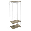 DodiOnline Hallway Coat Rack and Shoe Bench Tree - Grey