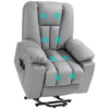 DodiOnline Leathaire Eight Massage Point Armchair, with Reclining Back - Charcoal Grey
