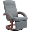 DodiOnline 135° Manual Reclining Swivel Chair, with Footrest - Grey
