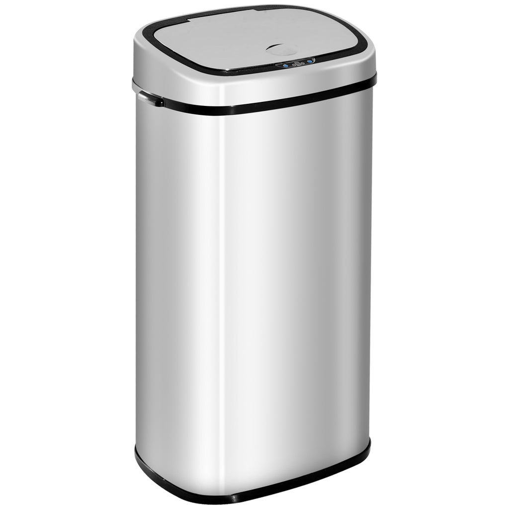 DodiOnline 68L Sensor Dustbin Stainless Steel Automatic Kitchen Waste Bin Silver