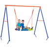 DodiOnline Metal Kids Swing Set Nest Swing Seat with A-Frame Structure for Outdoor Use - Multicoloured