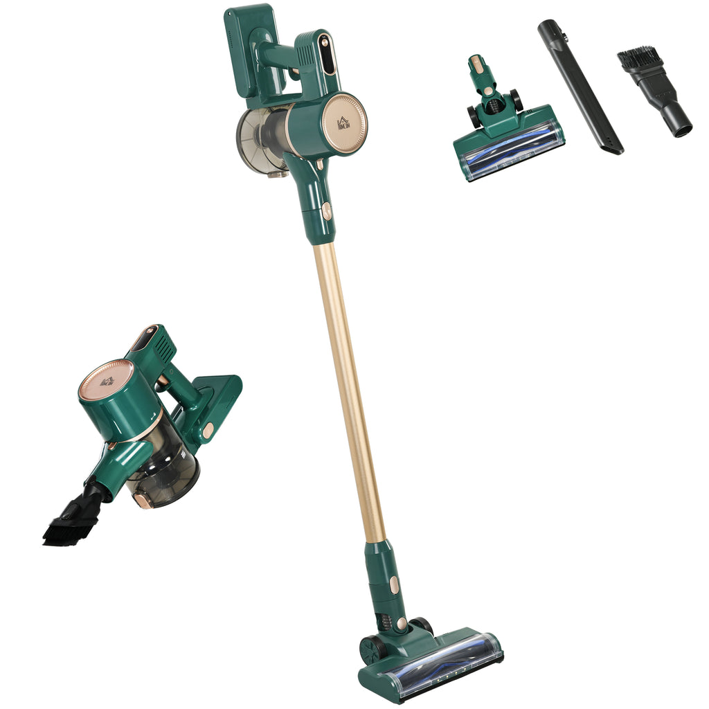 DodiOnline Cordless Rechargeable Stick 2500rpm Vacuum, with Accessories - Green