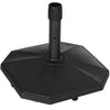 DodiOnline 18kg Patio Parasol Base, Garden Concrete Umbrella Base, Outdoor Umbrella Stand Holder for Parasol Poles 34mm, 38mm and 48mm, Black