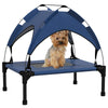 PawHut Cooling Raised Pet Bed w/ Washable Breathable Mesh, for Mini Small Dogs, 61 x 46 x 63cm - Dark Blue