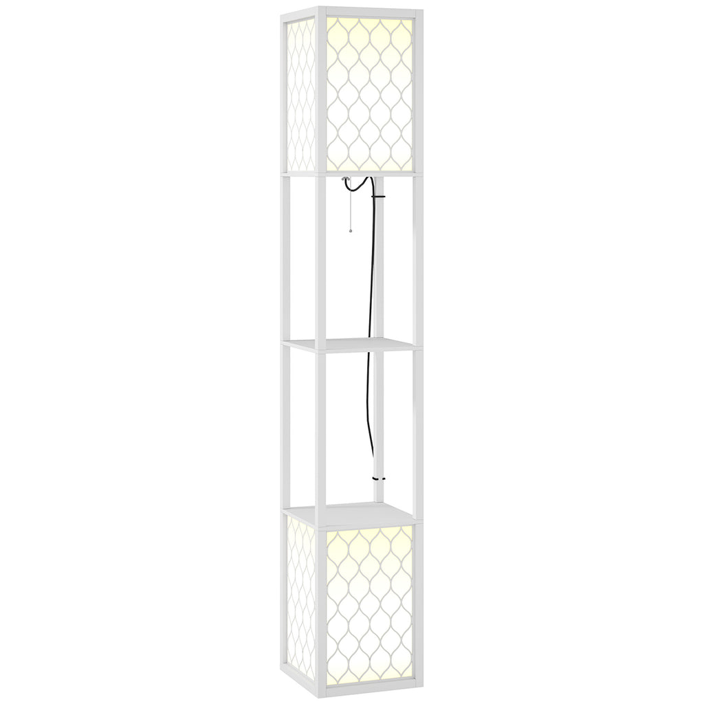 DodiOnline Duo Light Floor Shelves - White