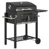 DodiOnline Charcoal Grill, with Height-Adjustable Coal Pan - Black