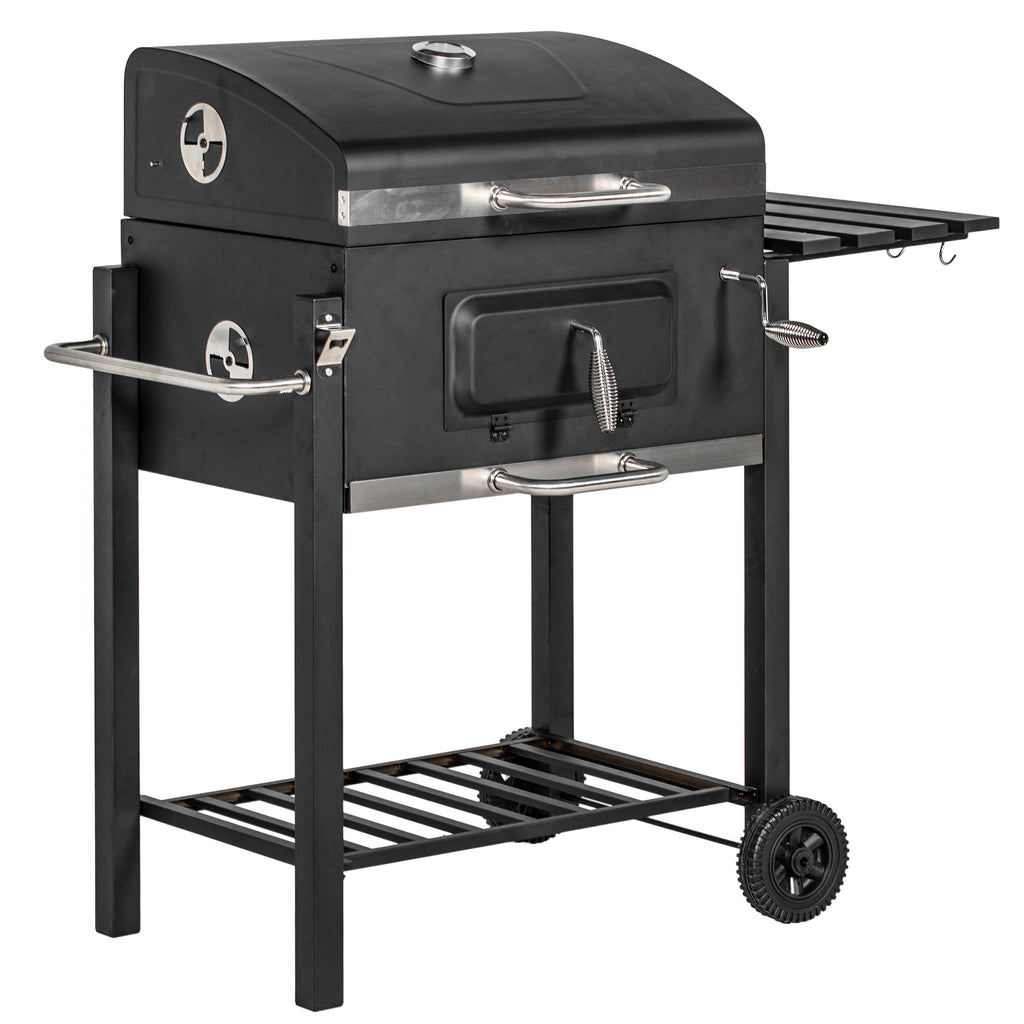 DodiOnline Charcoal Grill, with Height-Adjustable Coal Pan - Black