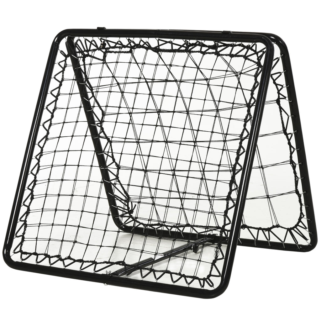 DodiOnline Angle Adjustable Double Sided Rebounder Net Training Aid Target Soccer Goal Kickback For Football, Baseball, Basketball - 75L x 75W cm