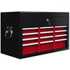 DodiOnline Steel Six Drawer Tool Storage Carry Chest, with Lock and Keys - Red