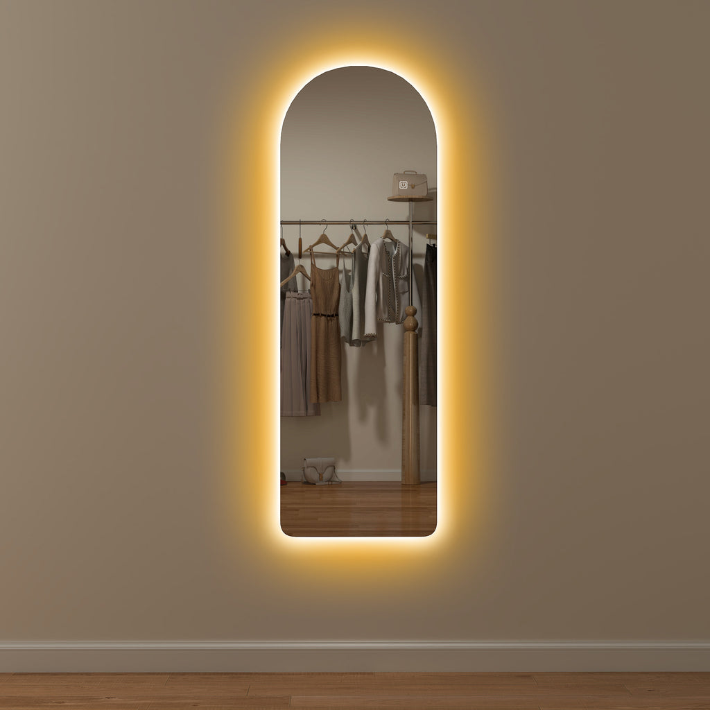 DodiOnline 120 x 40cm Arch Mirror, with LED Lights