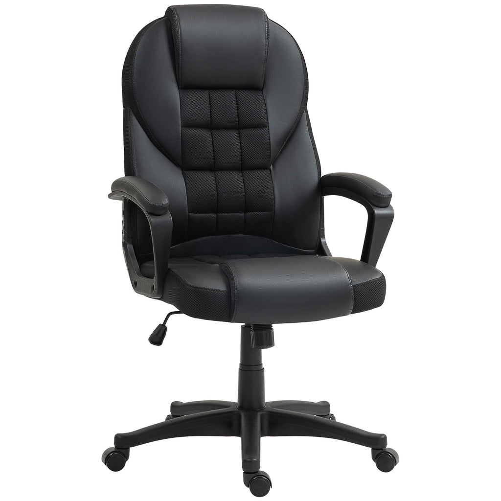 DodiOnline Faux Leather Office Chair - Black