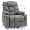 DodiOnline Thick Padded Faux Leather Recliner Armchair - Light Grey