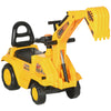 DodiOnline 2 in 1 Kids Ride On Tractor Pull Cart with Bucket, Under Seat Storage, Horn, High Backrest, for 1.5-4 Years Old, Yellow