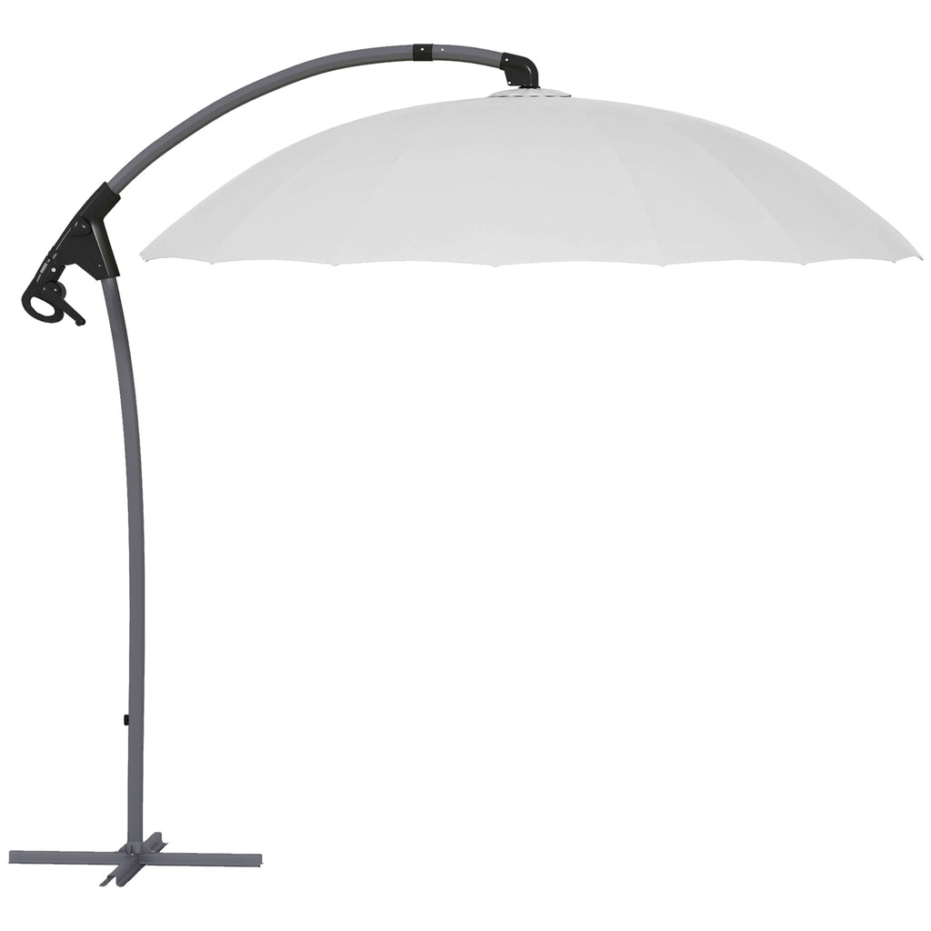DodiOnline 2.7m Cantilever Parasol, with Cross Base - Grey