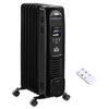 DodiOnline 1500W Digital Oil Filled Radiator, 7 Fin, Portable Electric Heater with LED Display, Built-in Timer, 3 Heat Settings, Safety Cut-Off and Remote Control, Black
