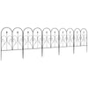 DodiOnline Set of Five Decorative Heart Metal Fence Panels - Black
