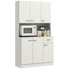 DodiOnline Freestanding Kitchen Pantry Storage Cabinet - White