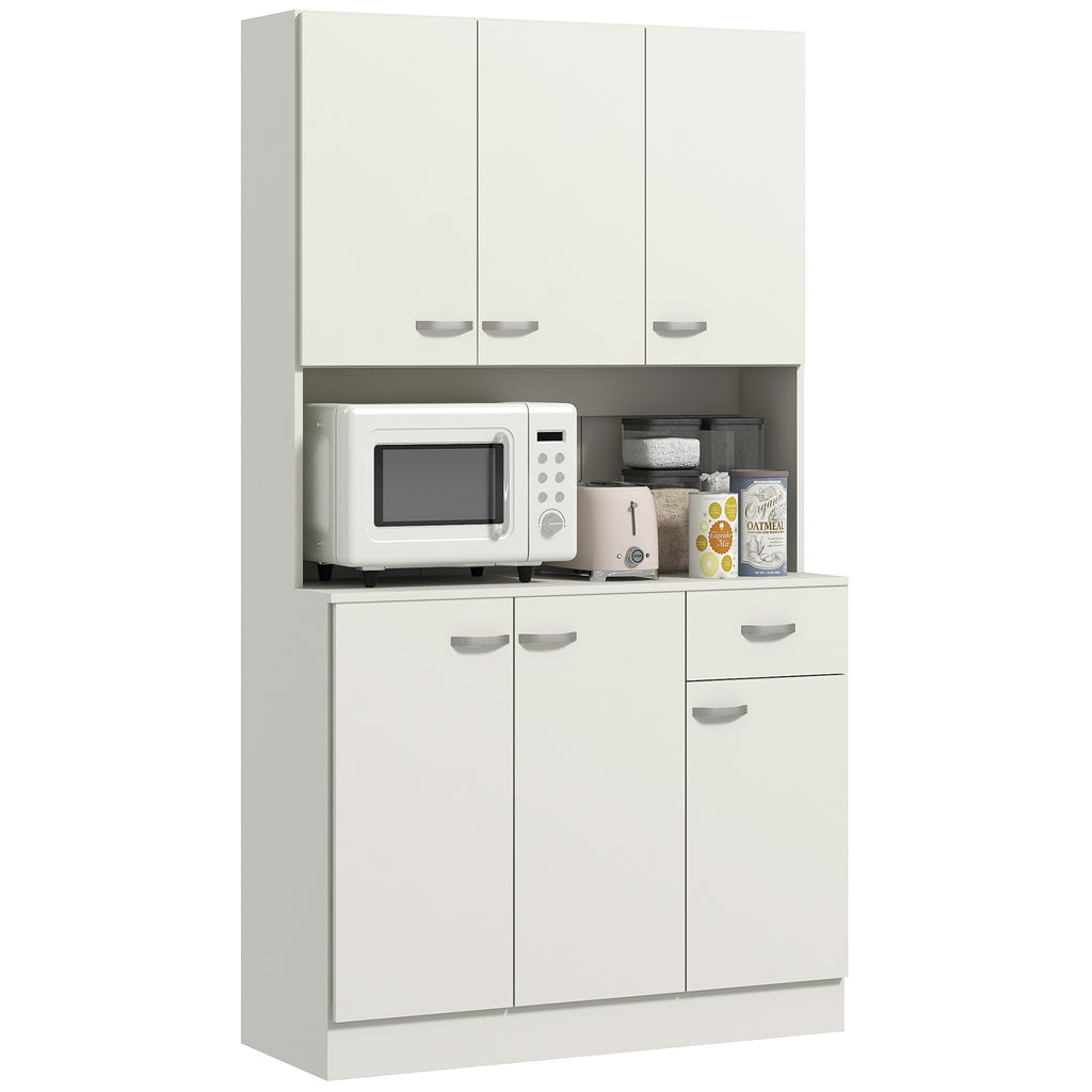 DodiOnline Freestanding Kitchen Pantry Storage Cabinet - White