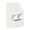 DodiOnline Kids Bookshelf, Toy Organiser, with Storage Drawer, Wheels - White