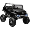 DodiOnline 12V Licensed Mercedes-Benz Unimog, Kids Electric Ride on Car, with Remote Control, Horn, Light, MP3 - Black