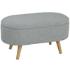 DodiOnline Teddy Fleece Storage Ottoman - Grey